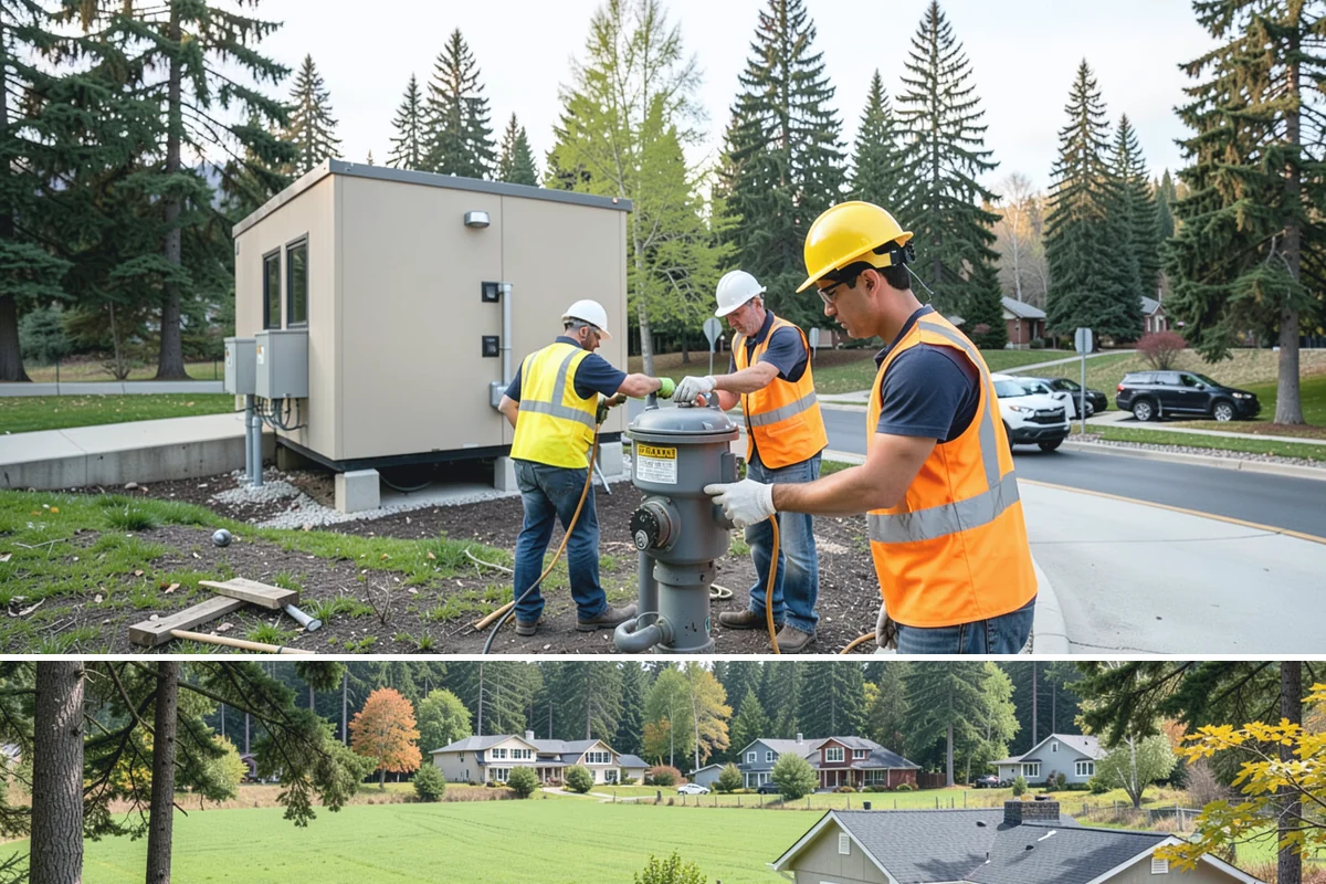 Wayfinding Signs in Lyman, Skagit County, WA - Urban wayfinding installs run year-round, with downtown work often scheduled outside peak retail and event seasons to limit...