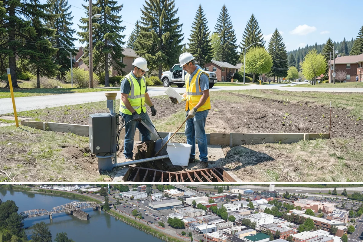 Wayfinding Signs in Mount Vernon, Skagit County, WA - Urban wayfinding installs run year-round, with downtown work often scheduled outside peak retail and event seasons to limit...
