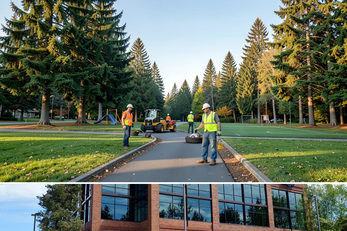 Wayfinding Signs in Mountlake Terrace, Snohomish County, WA - Urban wayfinding installs run year-round, with downtown work often scheduled outside peak retail and event seasons to limit...