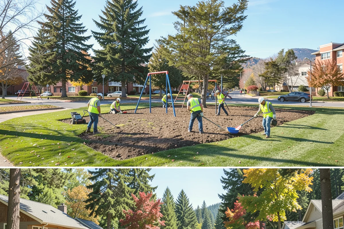 Wayfinding Signs in Orting, Pierce County, WA - Urban wayfinding installs run year-round, with downtown work often scheduled outside peak retail and event seasons to limit...