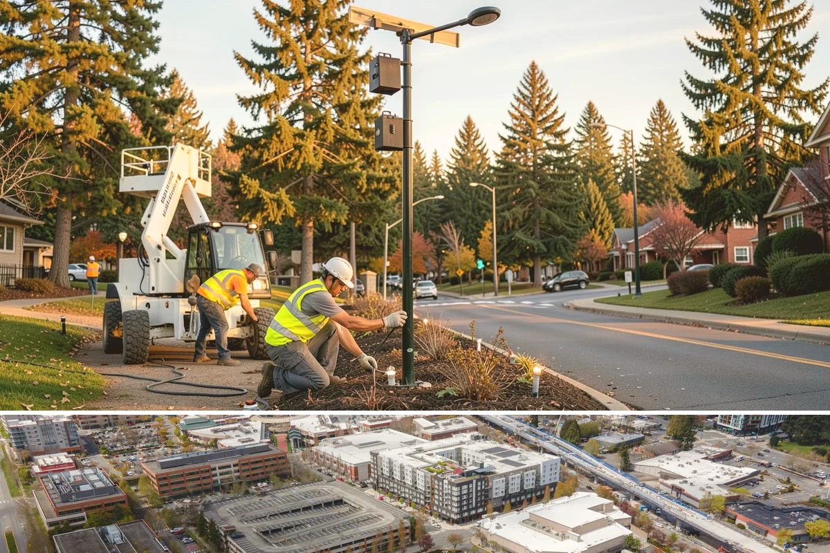 Wayfinding Signs in Redmond, King County, WA - Urban wayfinding installs run year-round, with downtown work often scheduled outside peak retail and event seasons to limit...