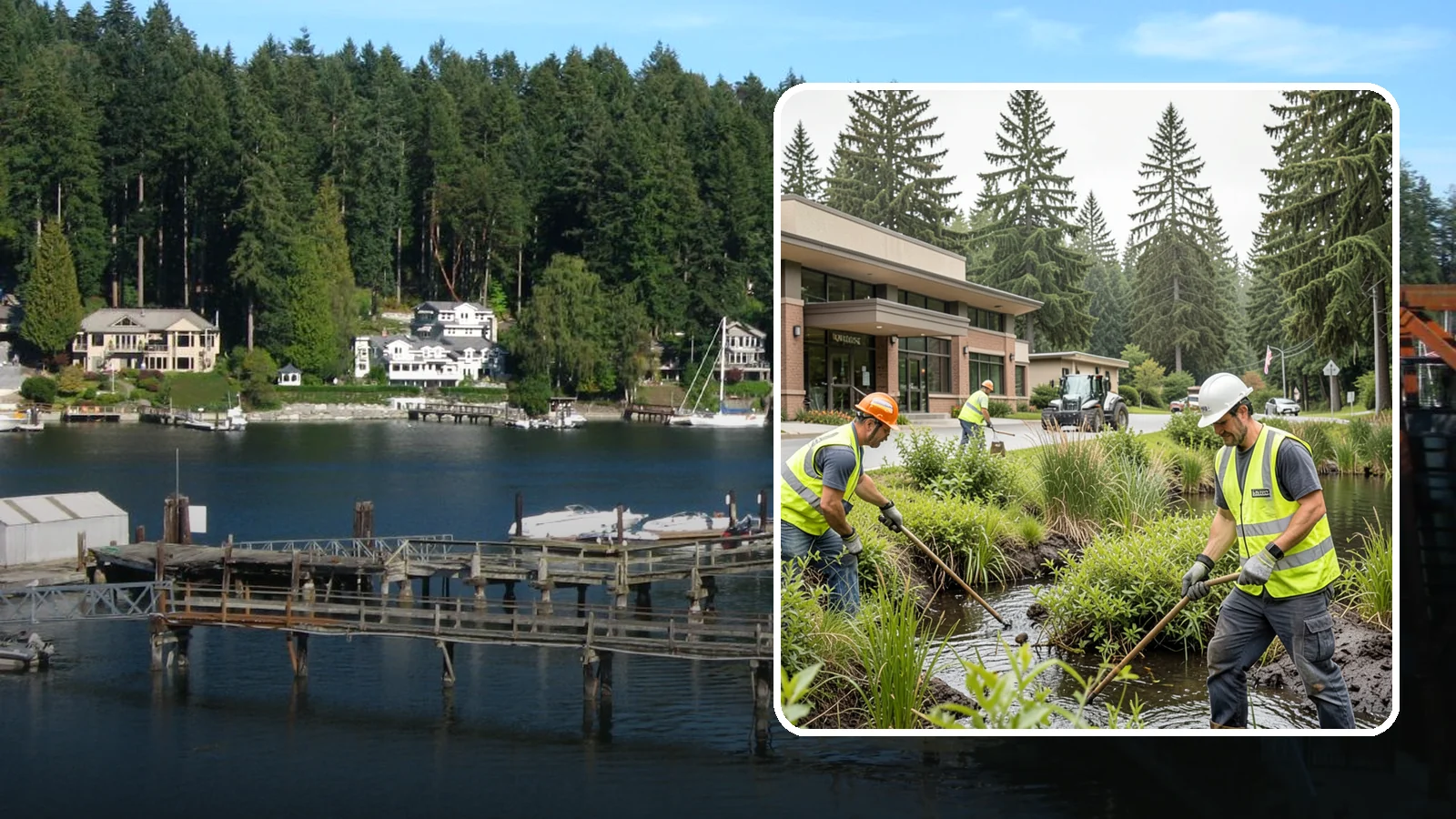 Wetland Buffer Maintenance in Gig Harbor, Pierce County, WA - Invasive control and native vegetation upkeep within protected wetland buffers.