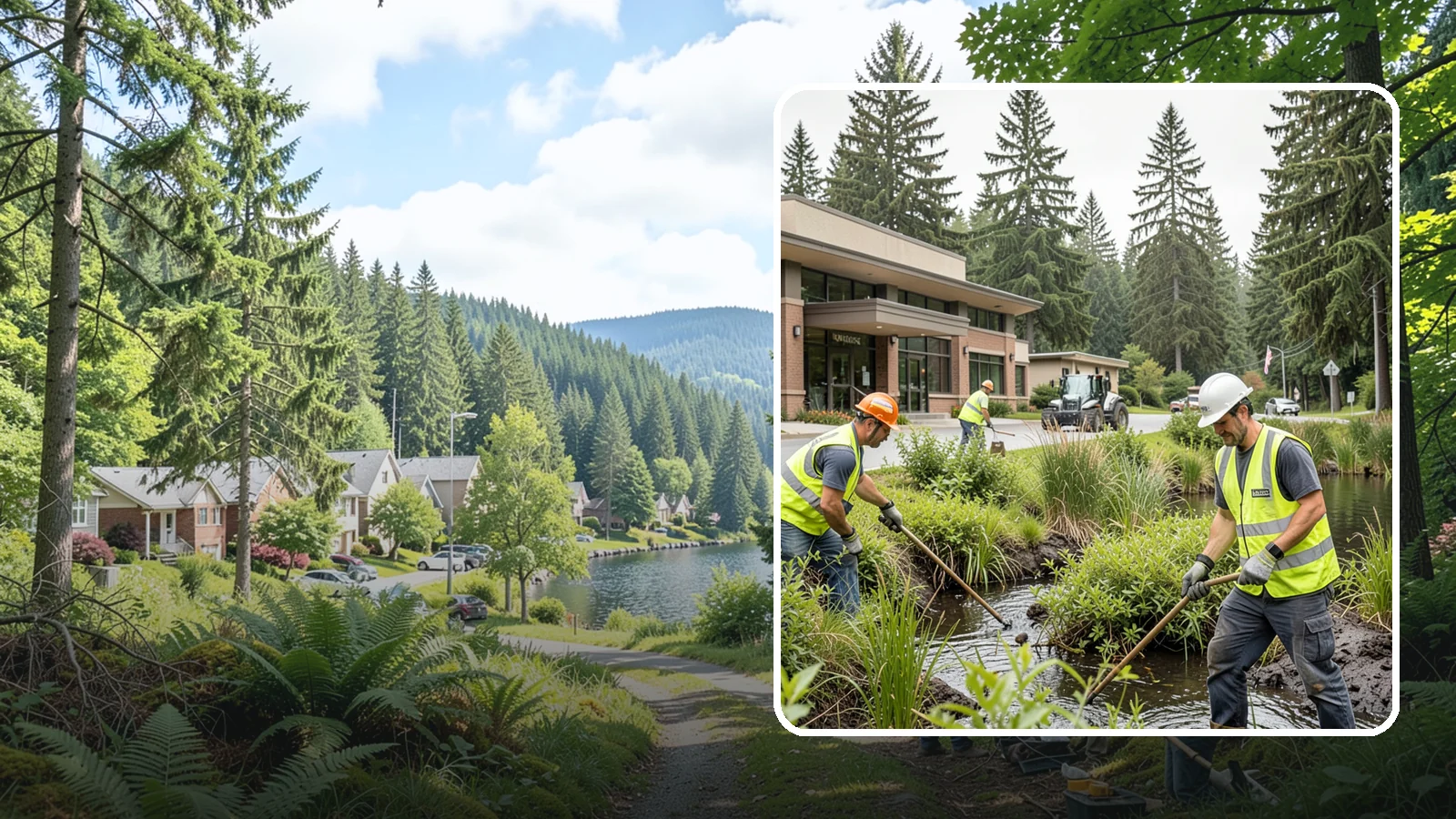 Wetland Buffer Maintenance in Lake Forest Park, King County, WA - Invasive control and native vegetation upkeep within protected wetland buffers.