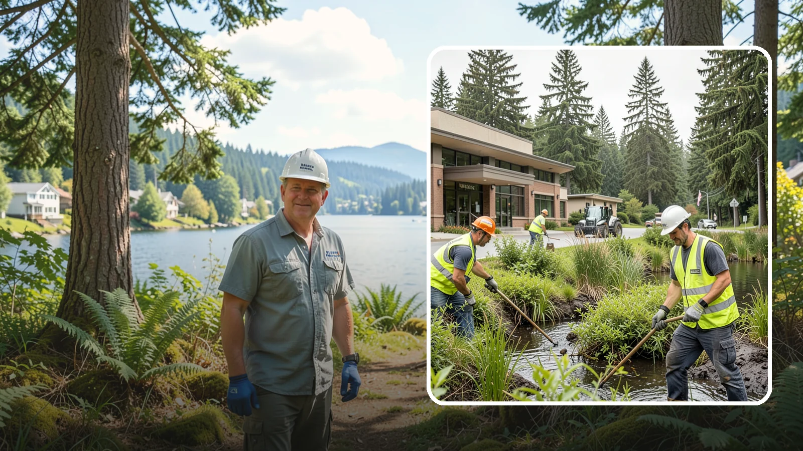 Wetland Buffer Maintenance in Milton, King County, WA - Invasive control and native vegetation upkeep within protected wetland buffers.