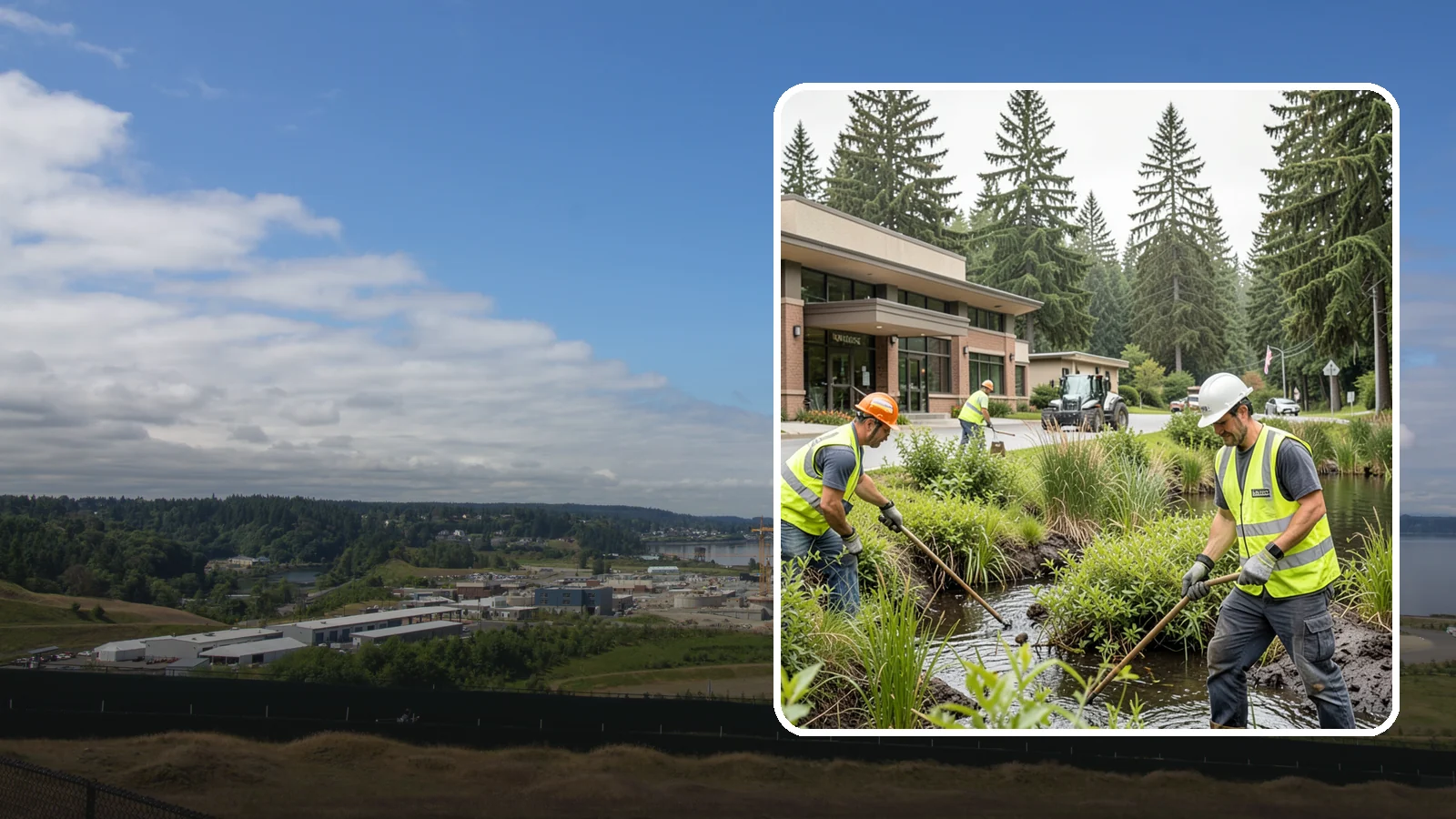 Wetland Buffer Maintenance in University Place, Pierce County, WA - Invasive control and native vegetation upkeep within protected wetland buffers.