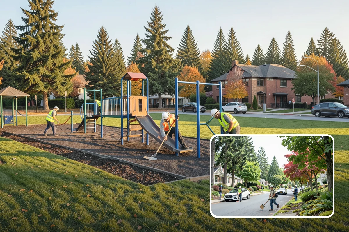 Wheel Stop Installation in Beaux Arts Village, King County, WA - Protects curbs, walls, and landscaping from vehicle overhang