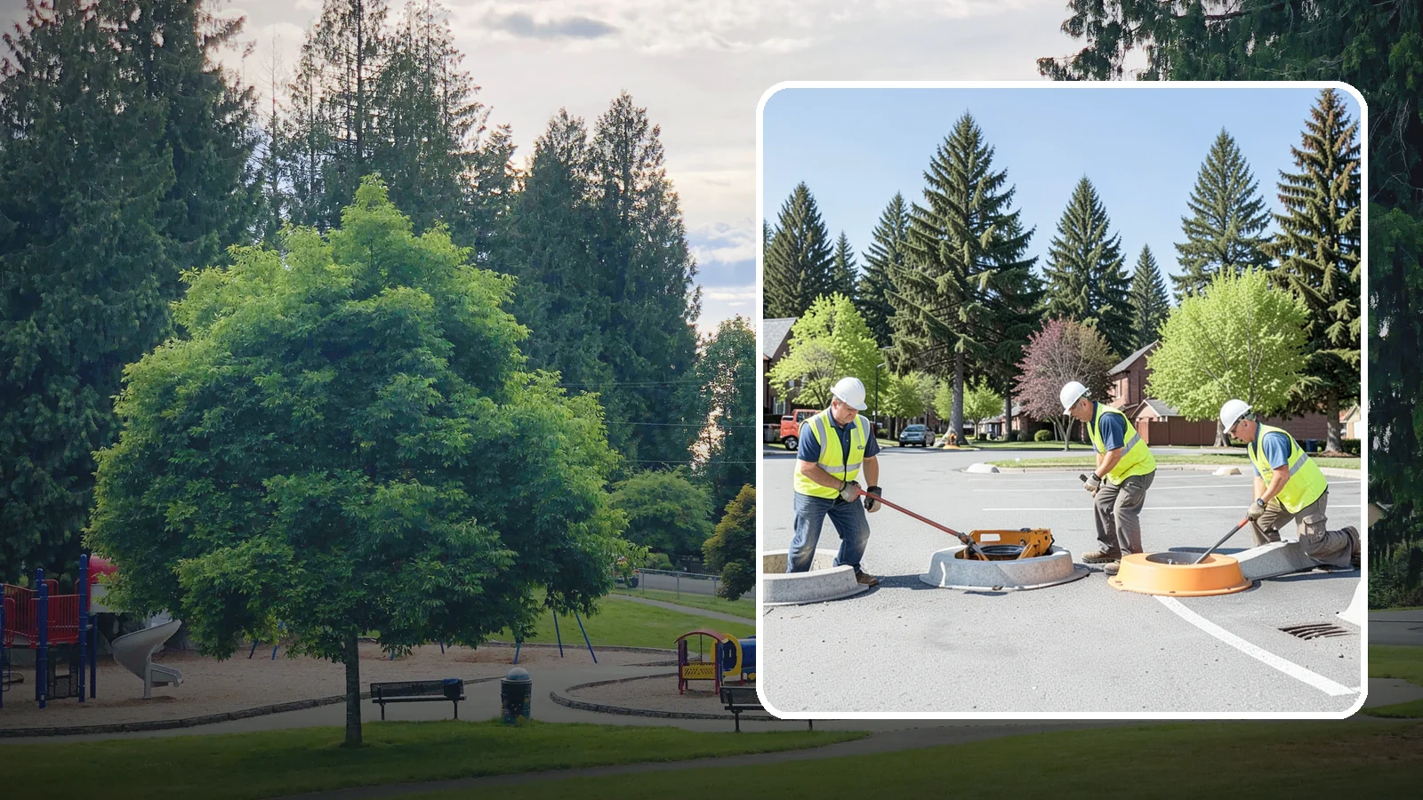 Wheel Stop Installation in Bonney Lake, Pierce County, WA - Precast and cast-in-place wheel stops that define parking stalls and protect curbs, walls, and landscaping.