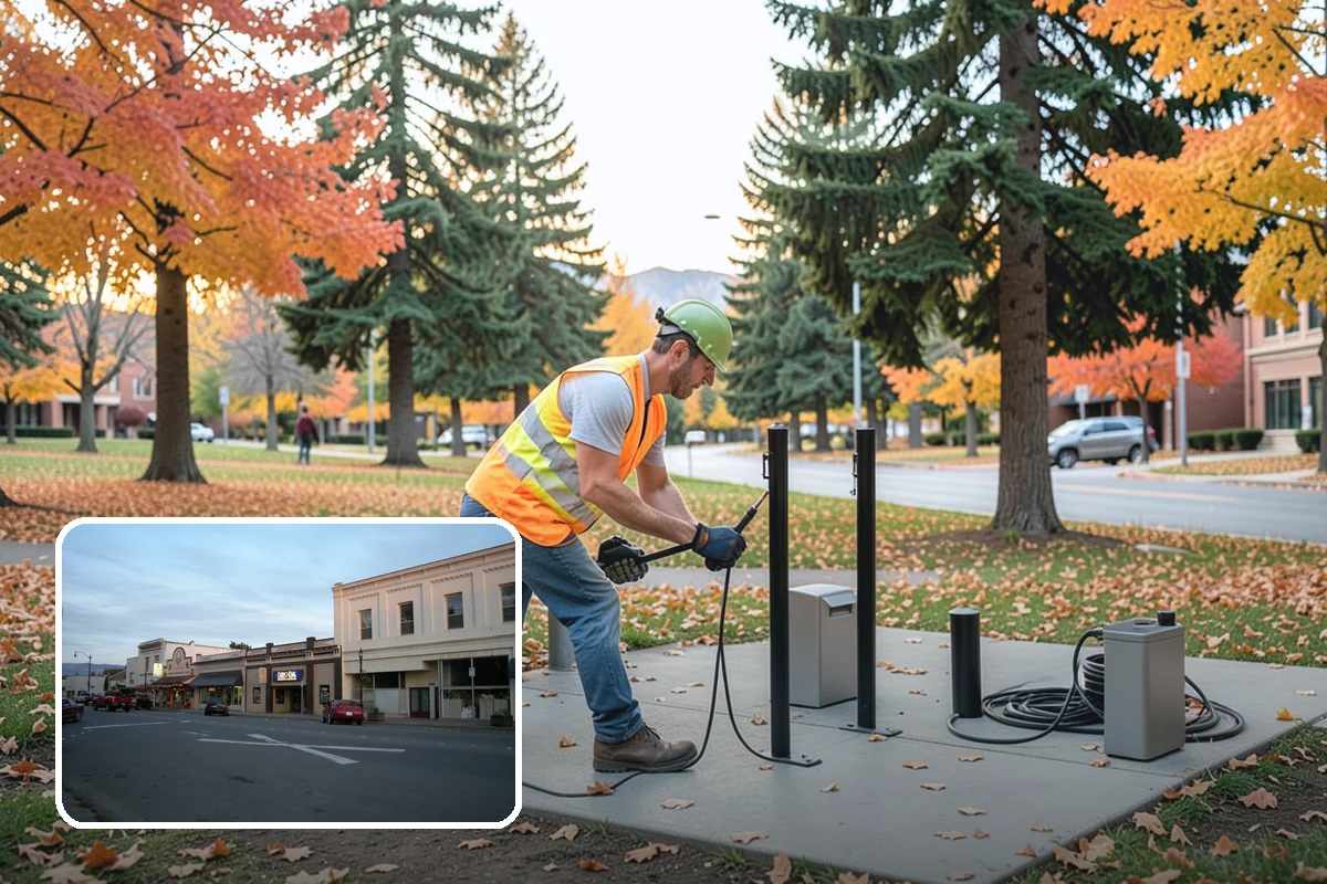 Wheel Stop Installation in Burlington, Skagit County, WA - Protects curbs, walls, and landscaping from vehicle overhang