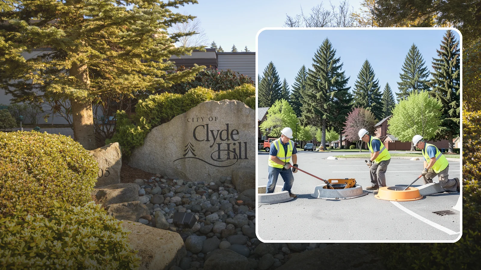 Wheel Stop Installation in Clyde Hill, King County, WA - Precast and cast-in-place wheel stops that define parking stalls and protect curbs, walls, and landscaping.