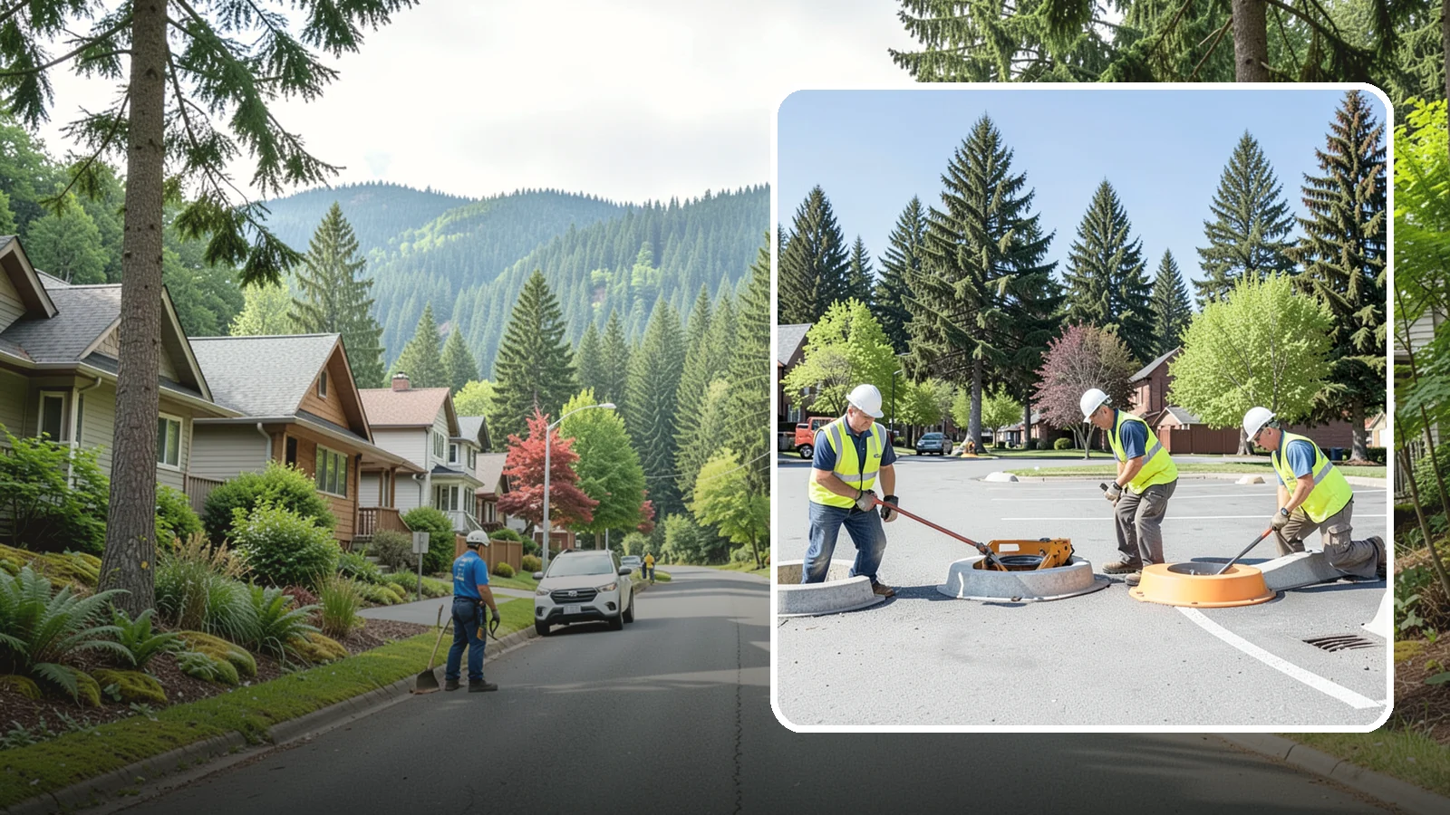 Wheel Stop Installation in Darrington, Snohomish County, WA - Precast and cast-in-place wheel stops that define parking stalls and protect curbs, walls, and landscaping.