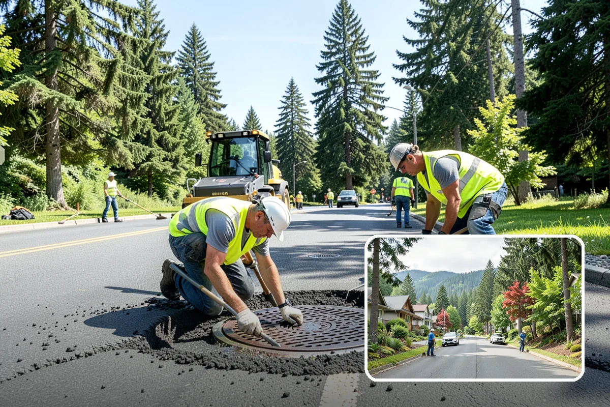Wheel Stop Installation in Darrington, Snohomish County, WA - Protects curbs, walls, and landscaping from vehicle overhang