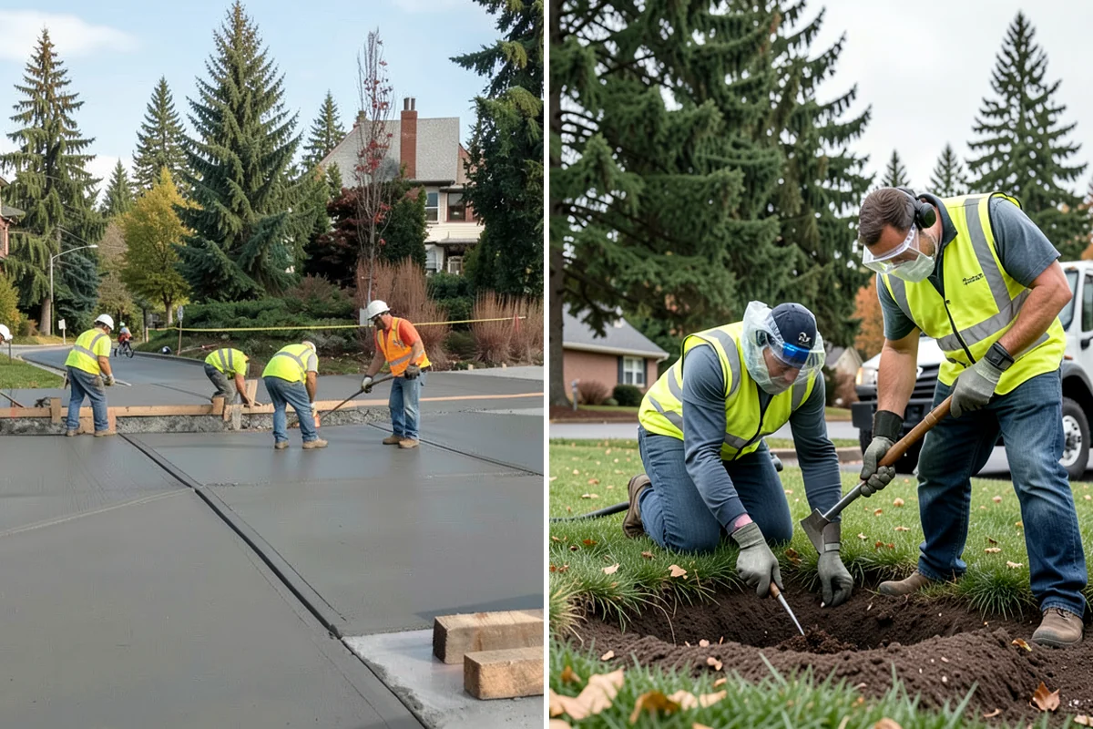 Wheel Stop Installation in DuPont, Pierce County, WA - Confirm the striping plan and stall layout