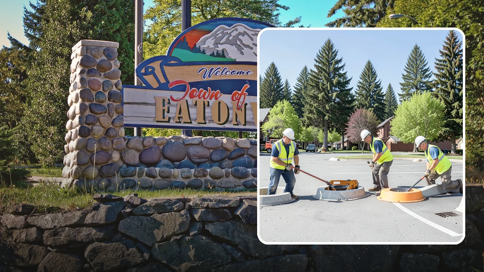 Wheel Stop Installation in Eatonville, Pierce County, WA - Precast and cast-in-place wheel stops that define parking stalls and protect curbs, walls, and landscaping.