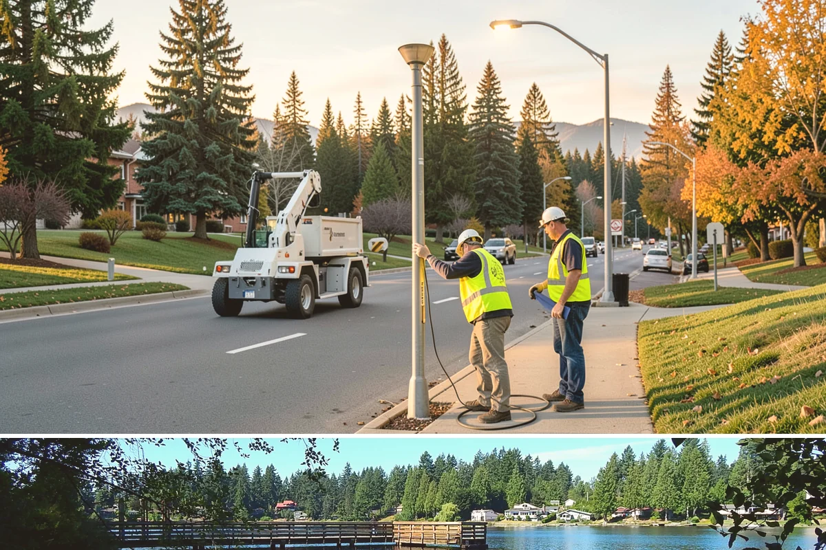 Wheel Stop Installation in Federal Way, King County, WA - Wheel stops install in nearly any weather and are commonly bundled with summer restriping and resurfacing work.