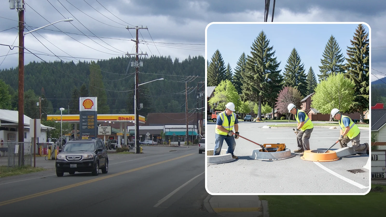 Wheel Stop Installation in Granite Falls, Snohomish County, WA - Precast and cast-in-place wheel stops that define parking stalls and protect curbs, walls, and landscaping.