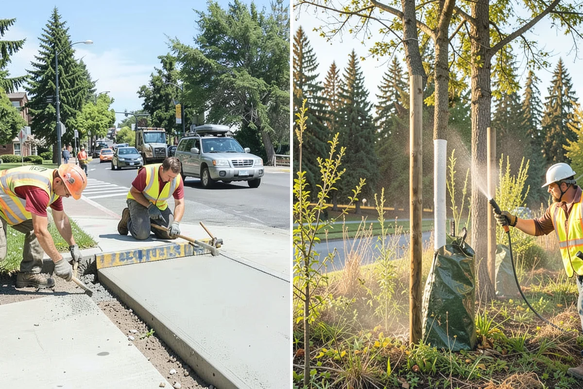 Wheel Stop Installation in Hamilton, Skagit County, WA - Confirm the striping plan and stall layout