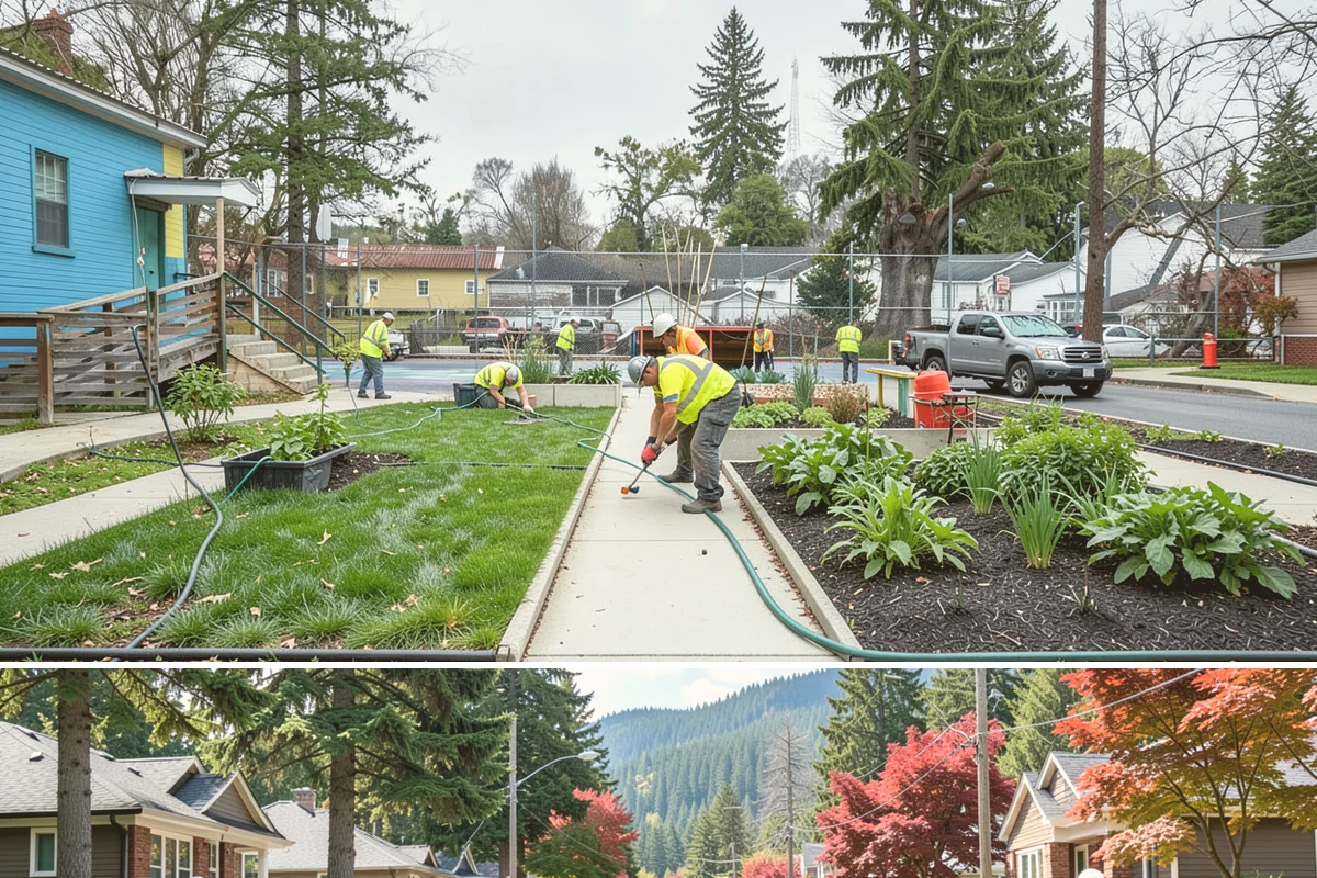 Wheel Stop Installation in Hunts Point, King County, WA - Wheel stops install in nearly any weather and are commonly bundled with summer restriping and resurfacing work.