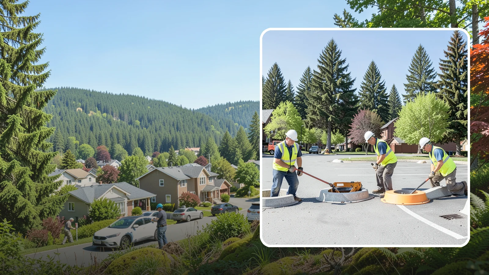 Wheel Stop Installation in Index, Snohomish County, WA - Precast and cast-in-place wheel stops that define parking stalls and protect curbs, walls, and landscaping.
