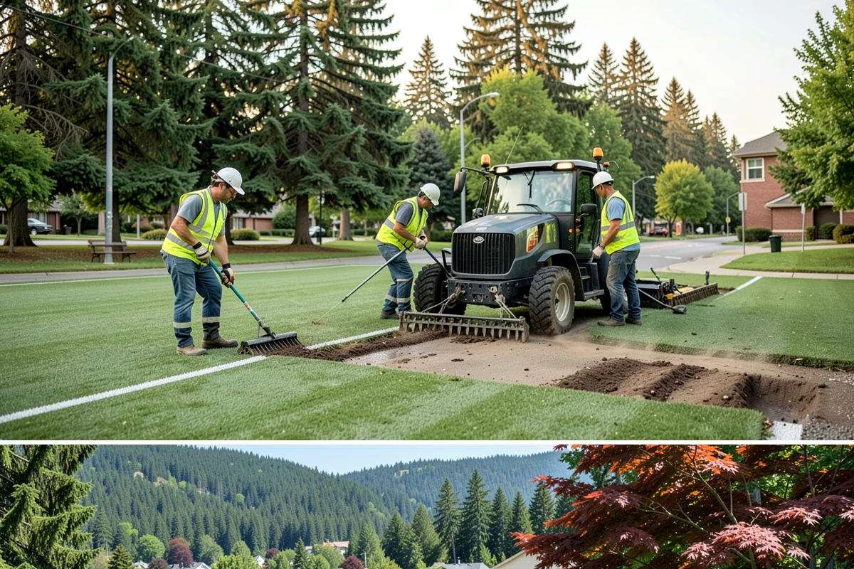 Wheel Stop Installation in Index, Snohomish County, WA - Wheel stops install in nearly any weather and are commonly bundled with summer restriping and resurfacing work.