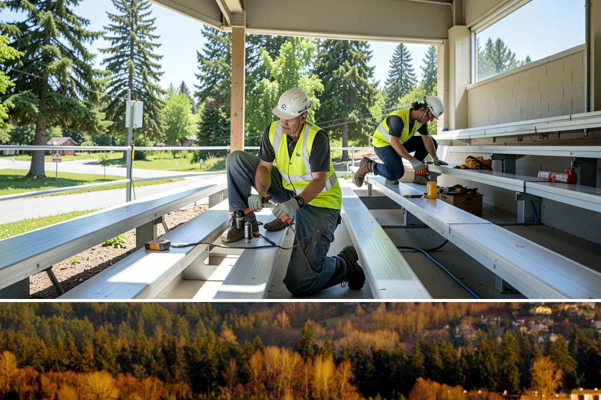 Wheel Stop Installation in Kenmore, King County, WA - Wheel stops install in nearly any weather and are commonly bundled with summer restriping and resurfacing work.