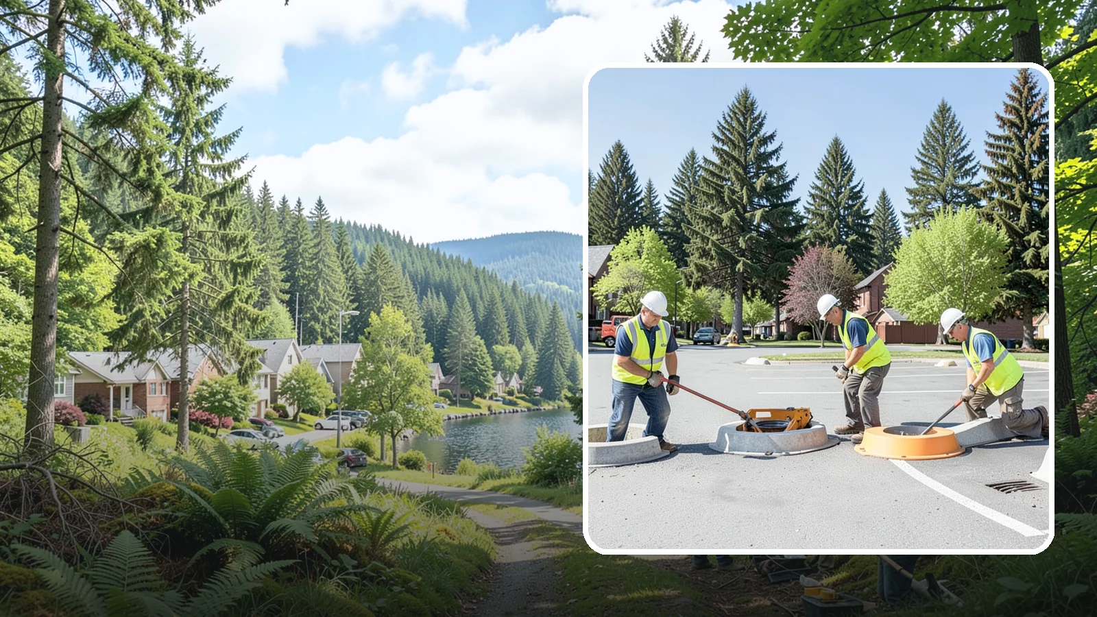 Wheel Stop Installation in Lake Forest Park, King County, WA - Precast and cast-in-place wheel stops that define parking stalls and protect curbs, walls, and landscaping.