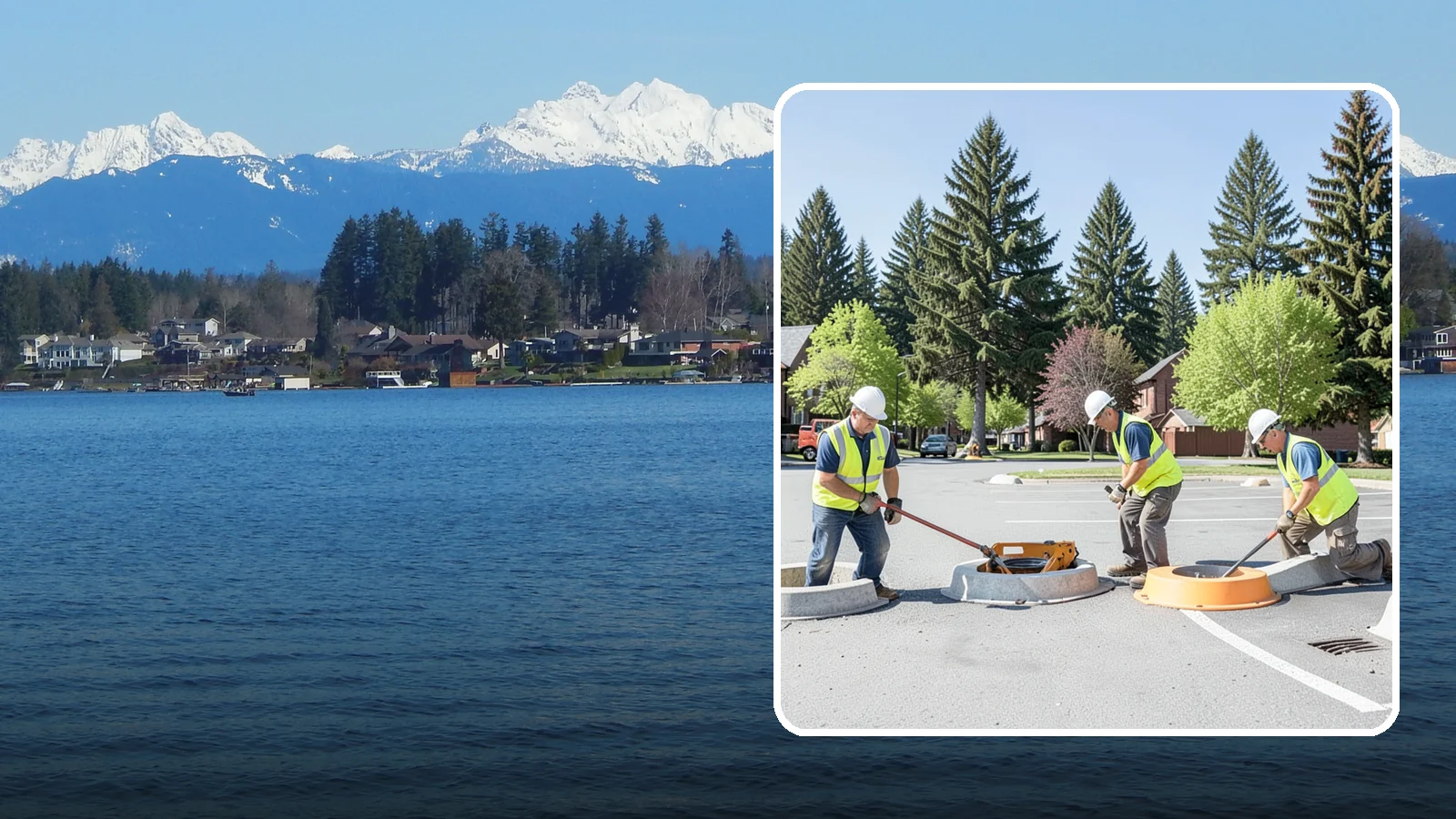 Wheel Stop Installation in Lake Stevens, Snohomish County, WA - Precast and cast-in-place wheel stops that define parking stalls and protect curbs, walls, and landscaping.