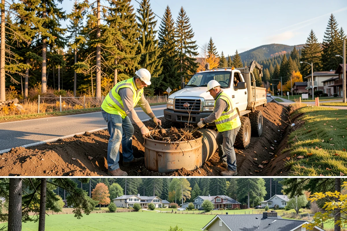 Wheel Stop Installation in Lyman, Skagit County, WA - Wheel stops install in nearly any weather and are commonly bundled with summer restriping and resurfacing work.