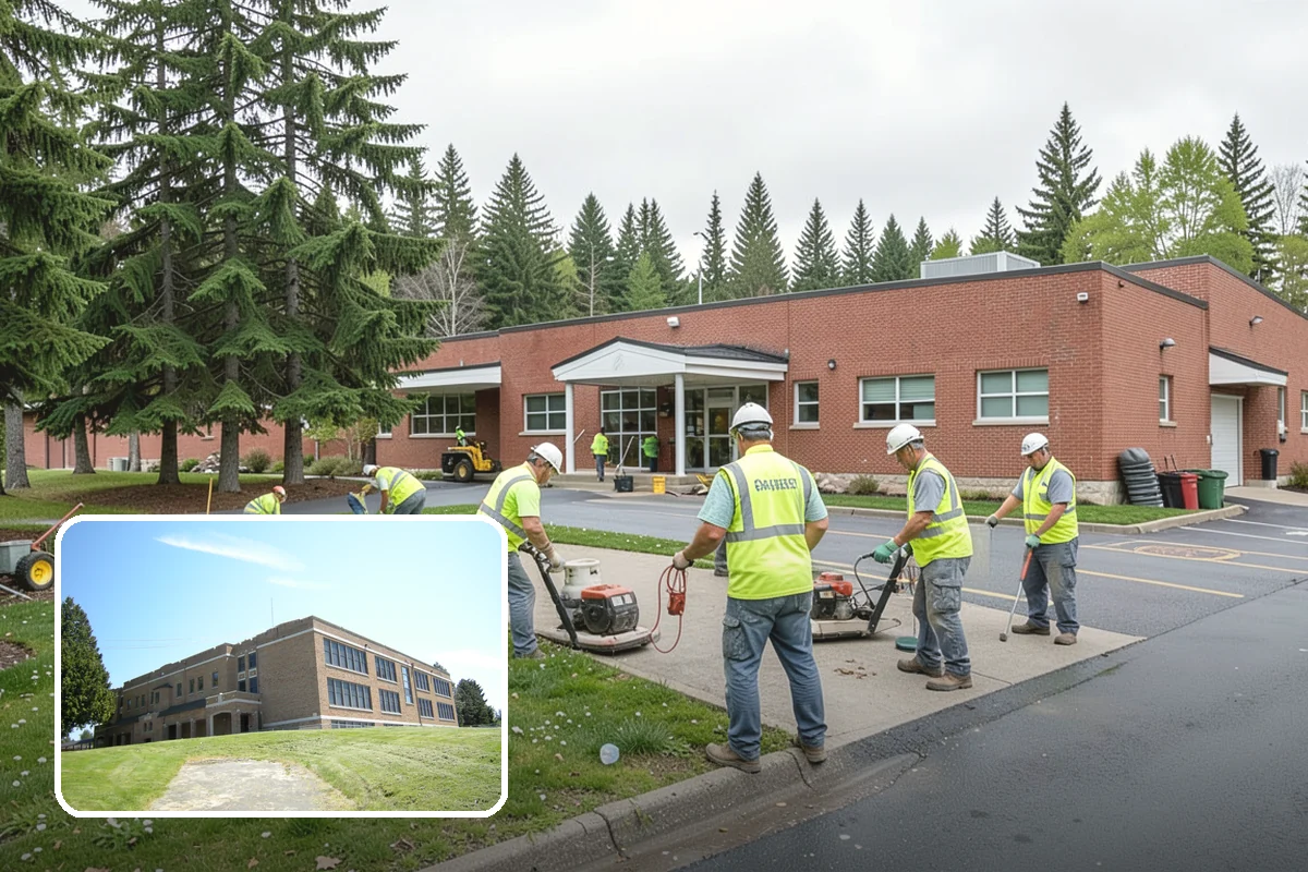 Wheel Stop Installation in Maple Valley, King County, WA - Protects curbs, walls, and landscaping from vehicle overhang