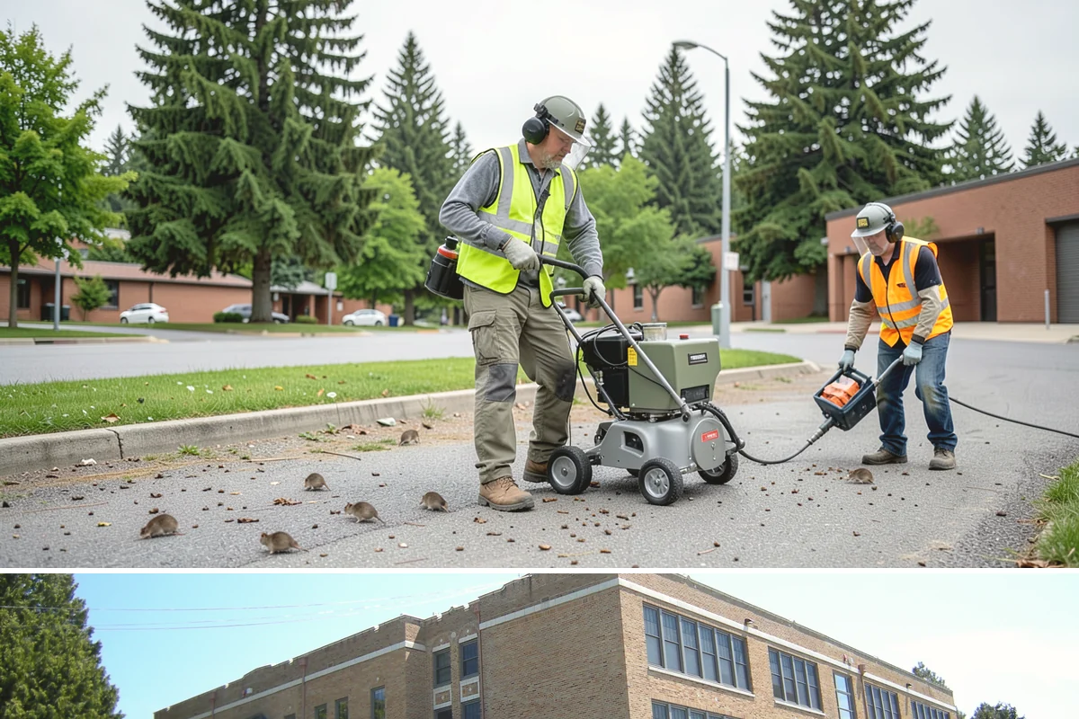 Wheel Stop Installation in Maple Valley, King County, WA - Wheel stops install in nearly any weather and are commonly bundled with summer restriping and resurfacing work.