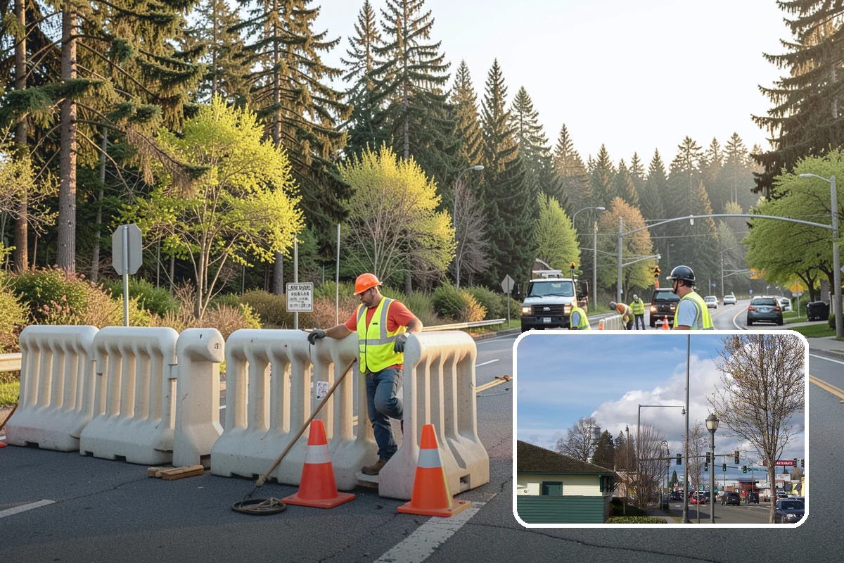 Wheel Stop Installation in Marysville, Snohomish County, WA - Protects curbs, walls, and landscaping from vehicle overhang