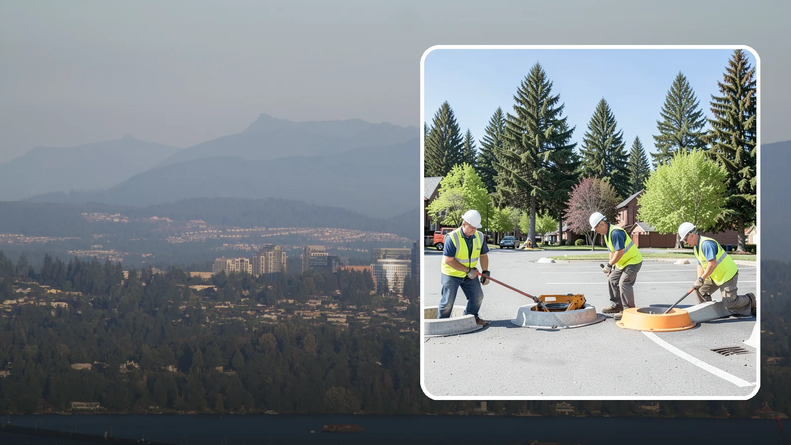 Wheel Stop Installation in Medina, King County, WA - Precast and cast-in-place wheel stops that define parking stalls and protect curbs, walls, and landscaping.