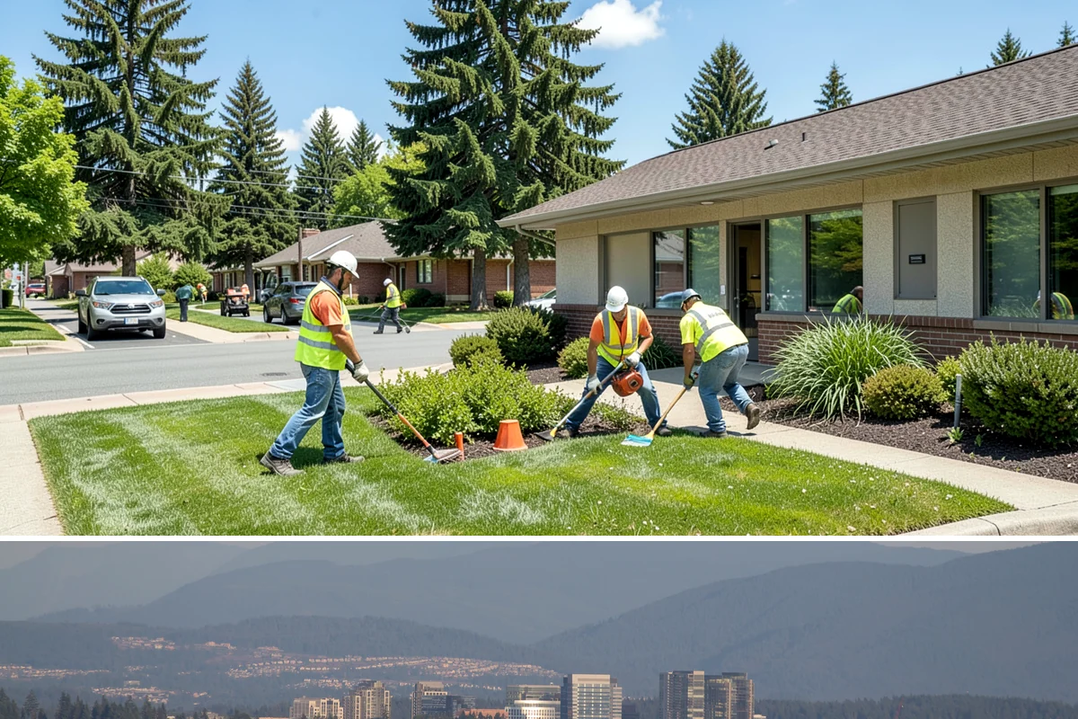 Wheel Stop Installation in Medina, King County, WA - Wheel stops install in nearly any weather and are commonly bundled with summer restriping and resurfacing work.
