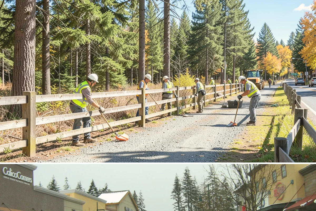Wheel Stop Installation in Mill Creek, Snohomish County, WA - Wheel stops install in nearly any weather and are commonly bundled with summer restriping and resurfacing work.