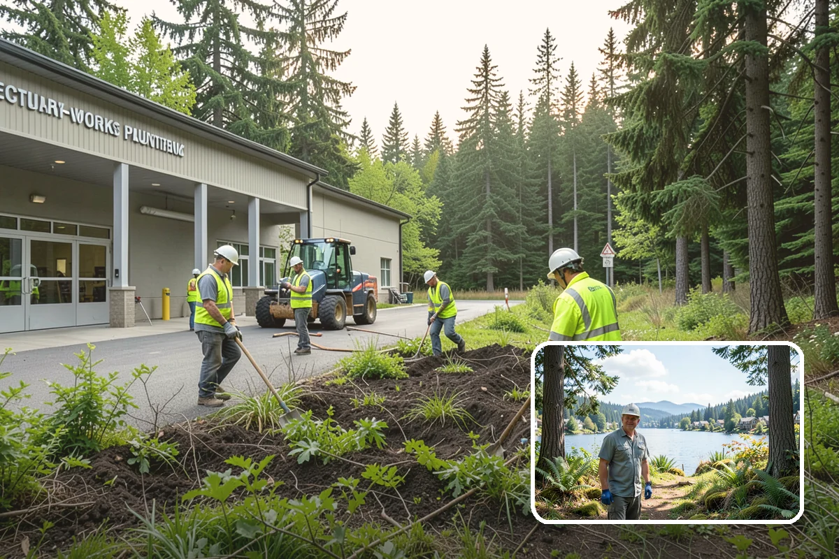 Wheel Stop Installation in Milton, King County, WA - Protects curbs, walls, and landscaping from vehicle overhang
