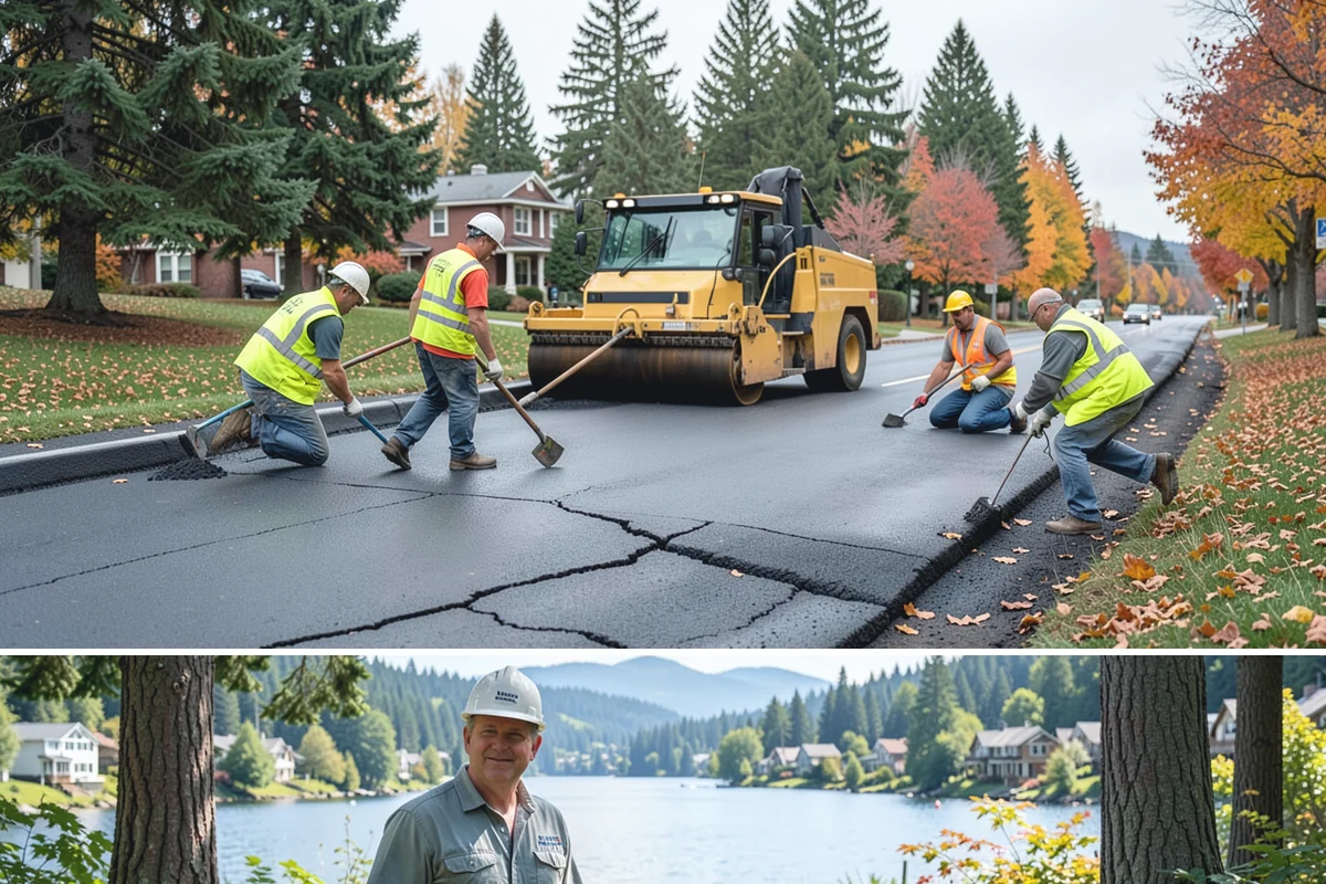 Wheel Stop Installation in Milton, King County, WA - Wheel stops install in nearly any weather and are commonly bundled with summer restriping and resurfacing work.