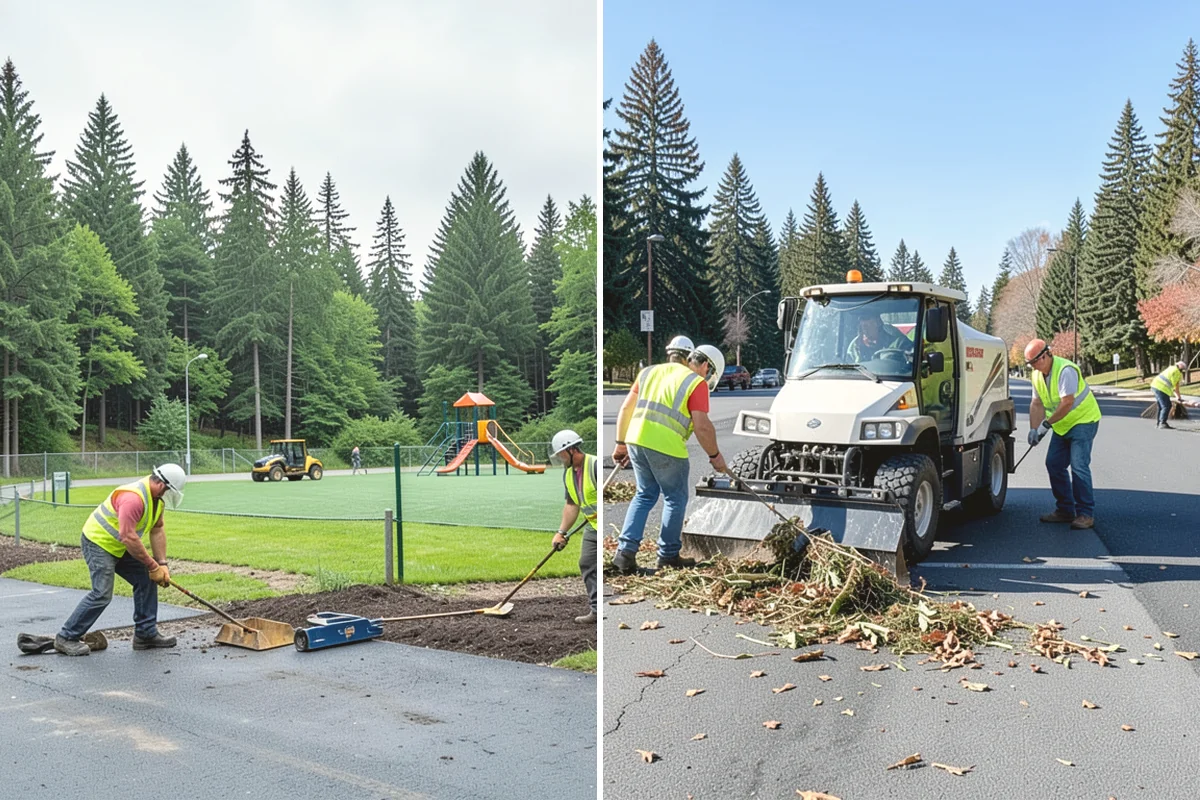 Wheel Stop Installation in North Bend, King County, WA - Confirm the striping plan and stall layout