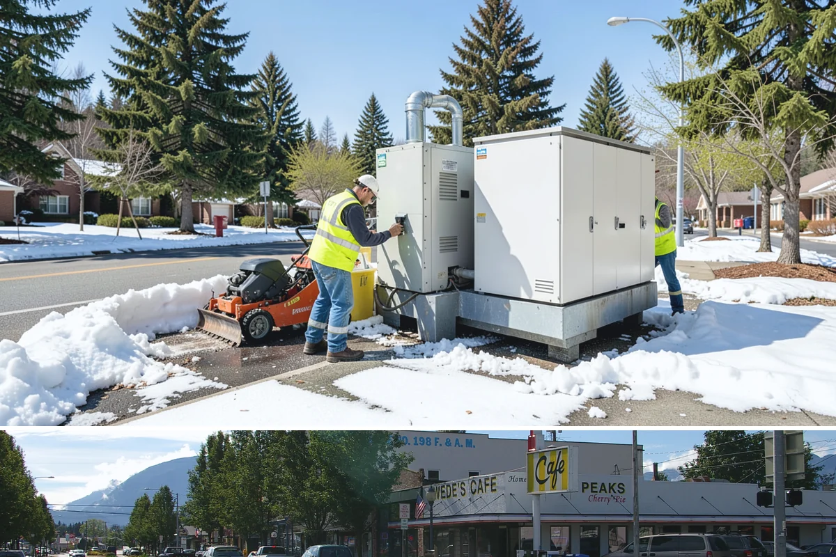 Wheel Stop Installation in North Bend, King County, WA - Wheel stops install in nearly any weather and are commonly bundled with summer restriping and resurfacing work.