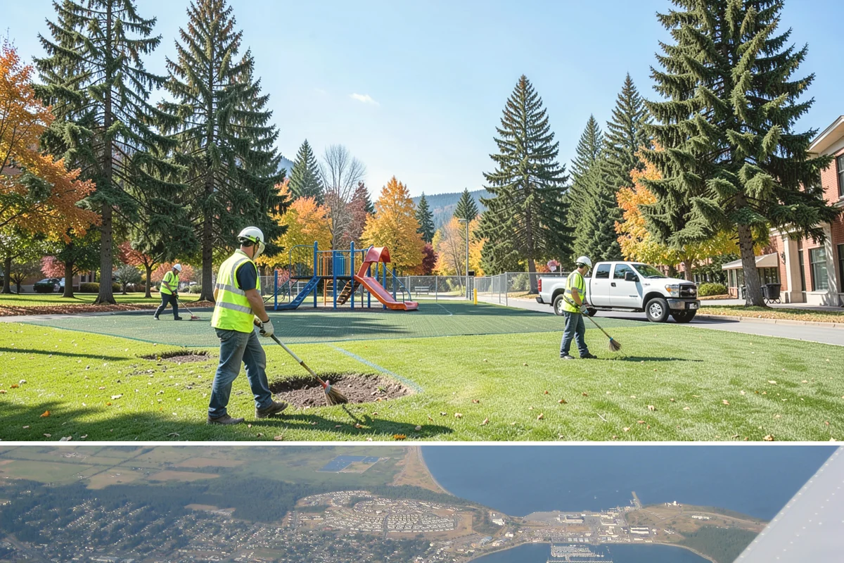 Wheel Stop Installation in Oak Harbor, Island County, WA - Wheel stops install in nearly any weather and are commonly bundled with summer restriping and resurfacing work.