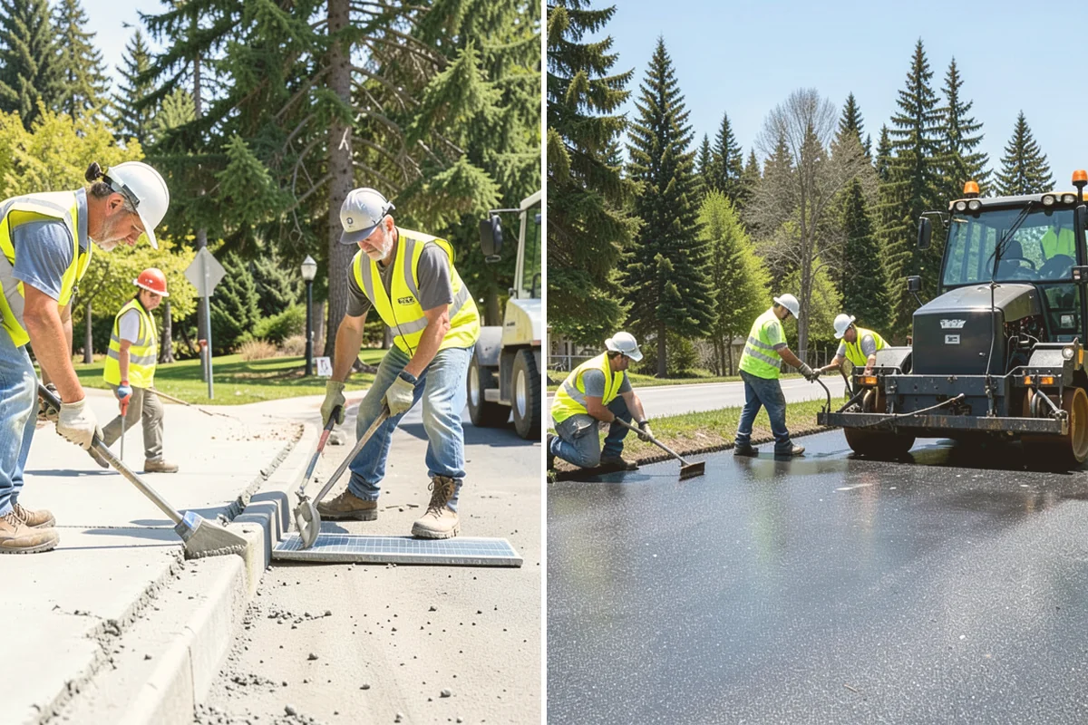 Wheel Stop Installation in Orting, Pierce County, WA - Confirm the striping plan and stall layout
