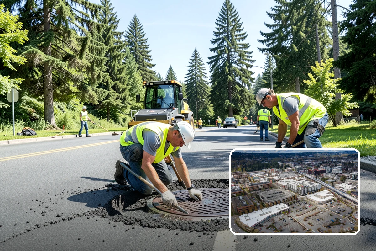 Wheel Stop Installation in Redmond, King County, WA - Protects curbs, walls, and landscaping from vehicle overhang