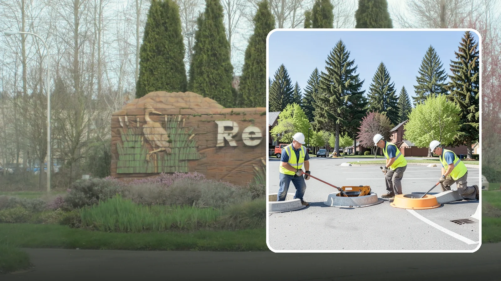 Wheel Stop Installation in Renton, King County, WA - Precast and cast-in-place wheel stops that define parking stalls and protect curbs, walls, and landscaping.