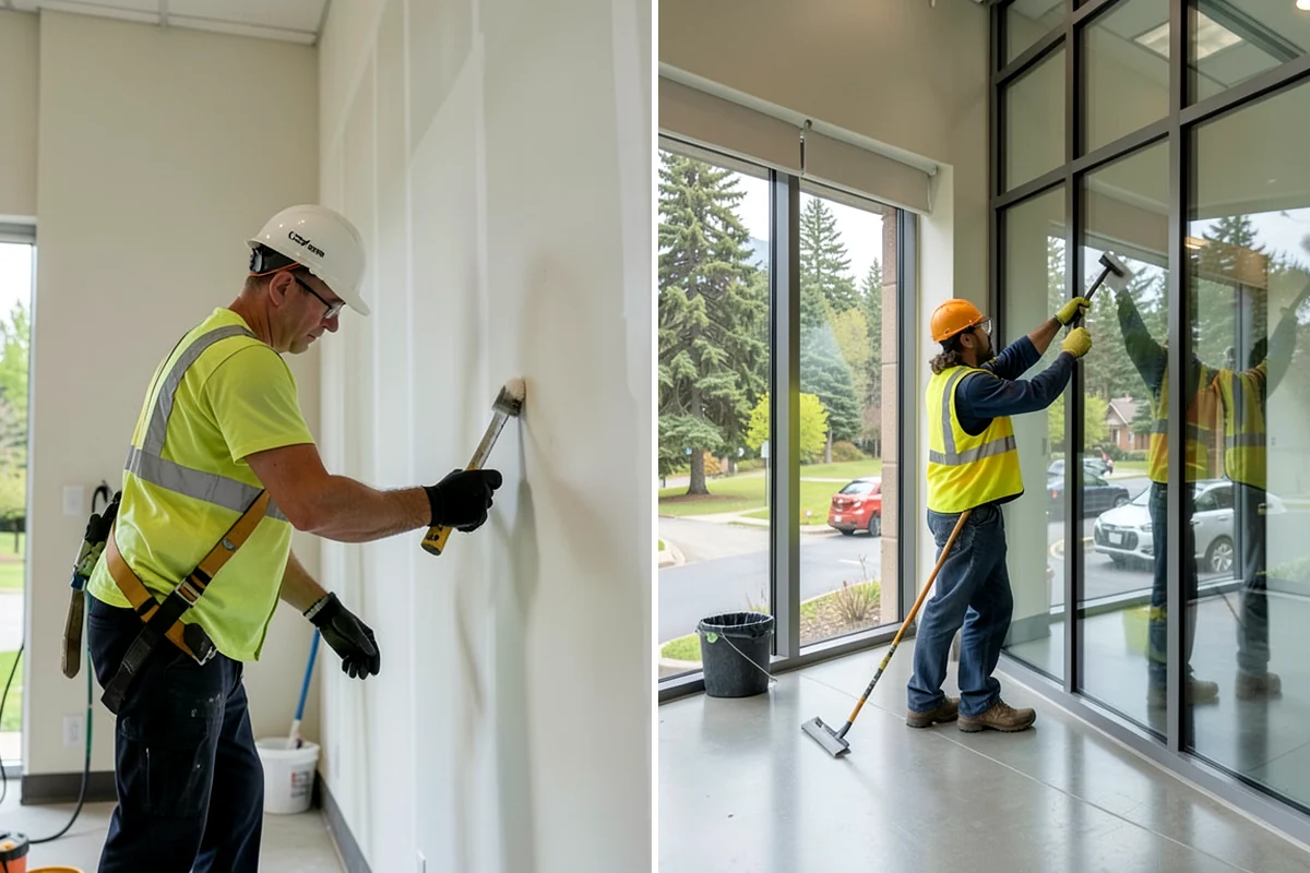 Wheel Stop Installation in SeaTac, King County, WA - Confirm the striping plan and stall layout