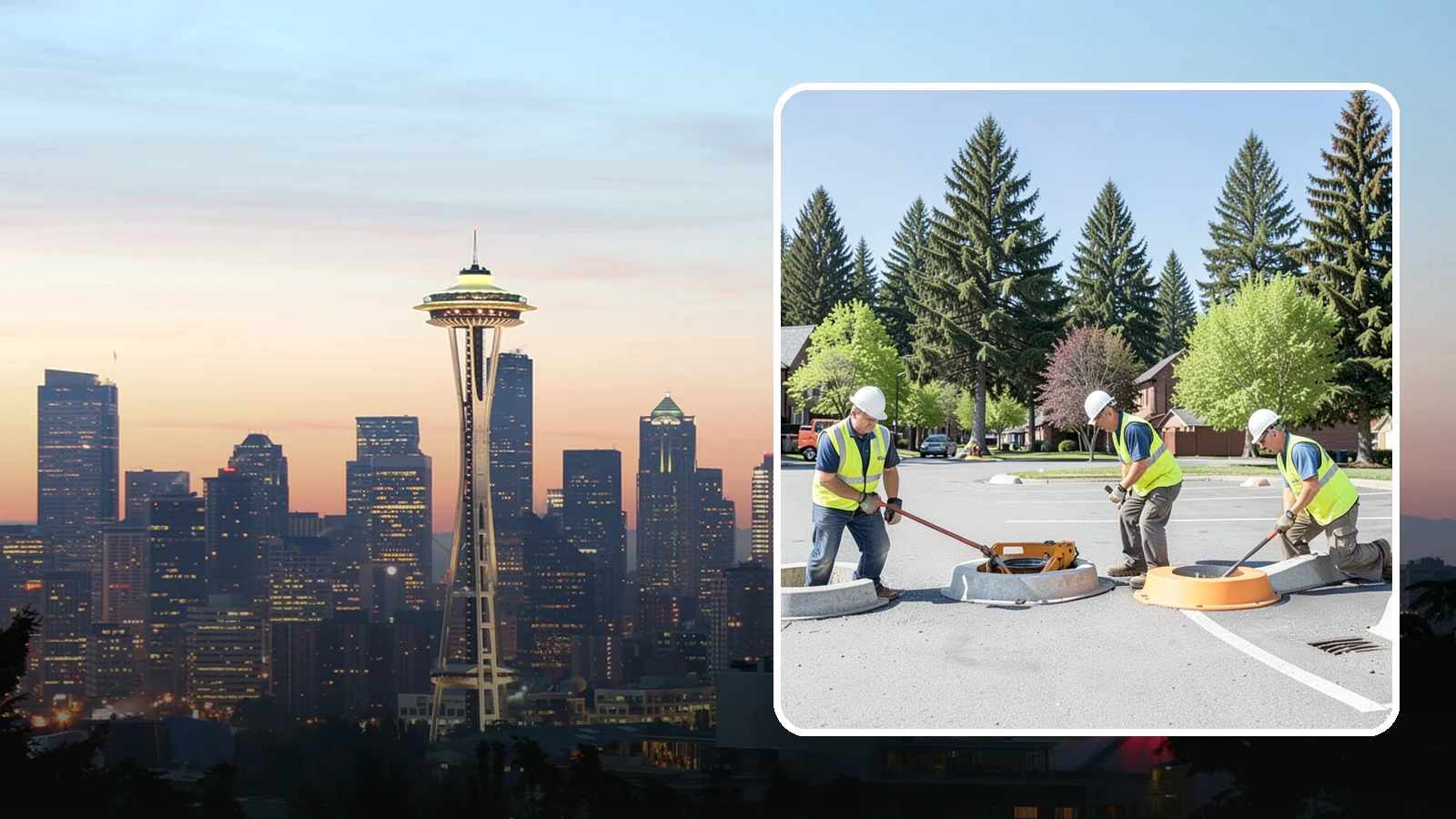 Wheel Stop Installation in Seattle, King County, WA - Precast and cast-in-place wheel stops that define parking stalls and protect curbs, walls, and landscaping.