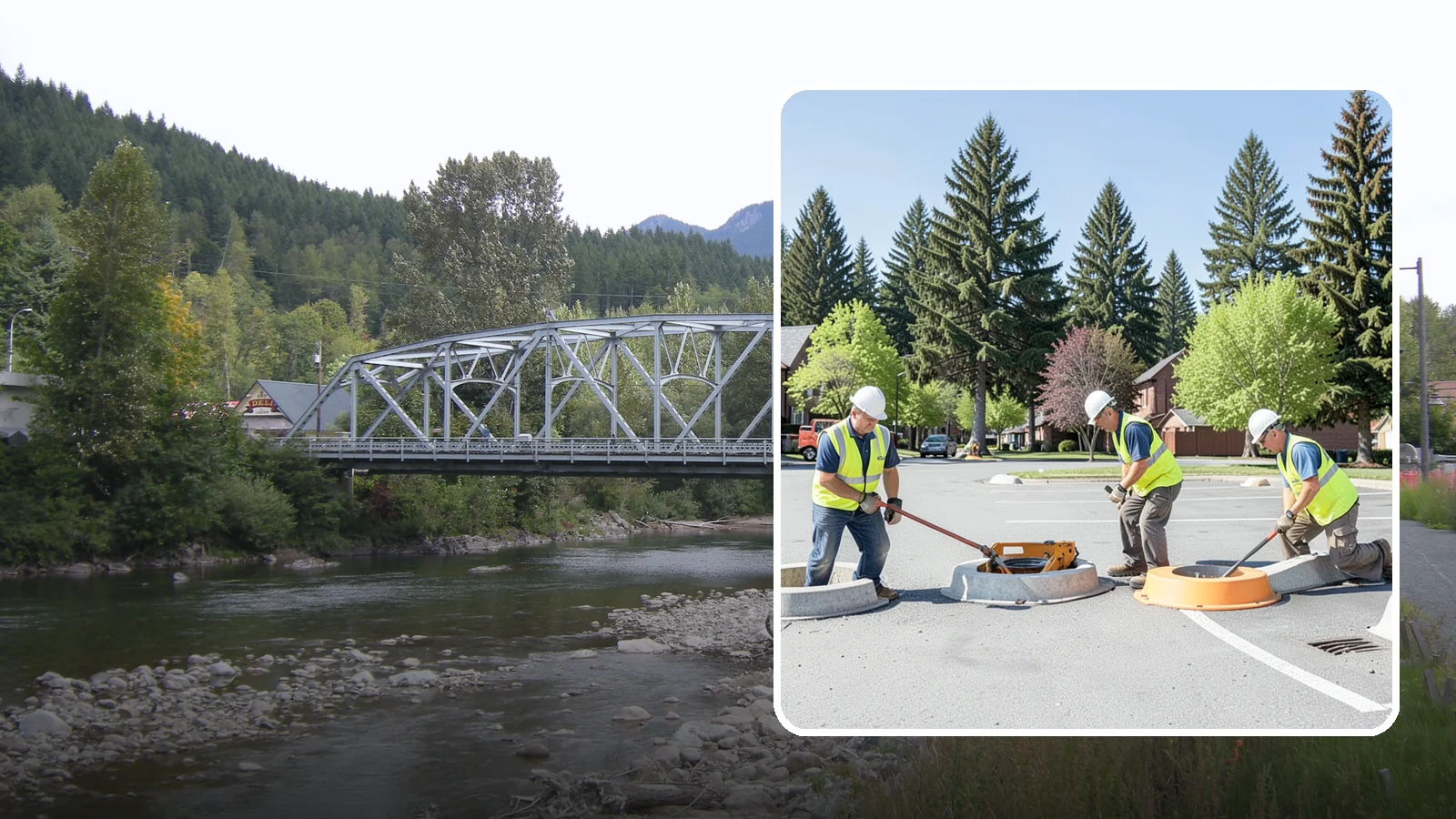Wheel Stop Installation in Skykomish, King County, WA - Precast and cast-in-place wheel stops that define parking stalls and protect curbs, walls, and landscaping.
