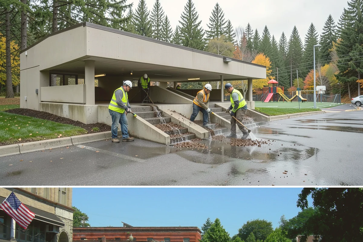 Wheel Stop Installation in Snohomish, Snohomish County, WA - Wheel stops install in nearly any weather and are commonly bundled with summer restriping and resurfacing work.