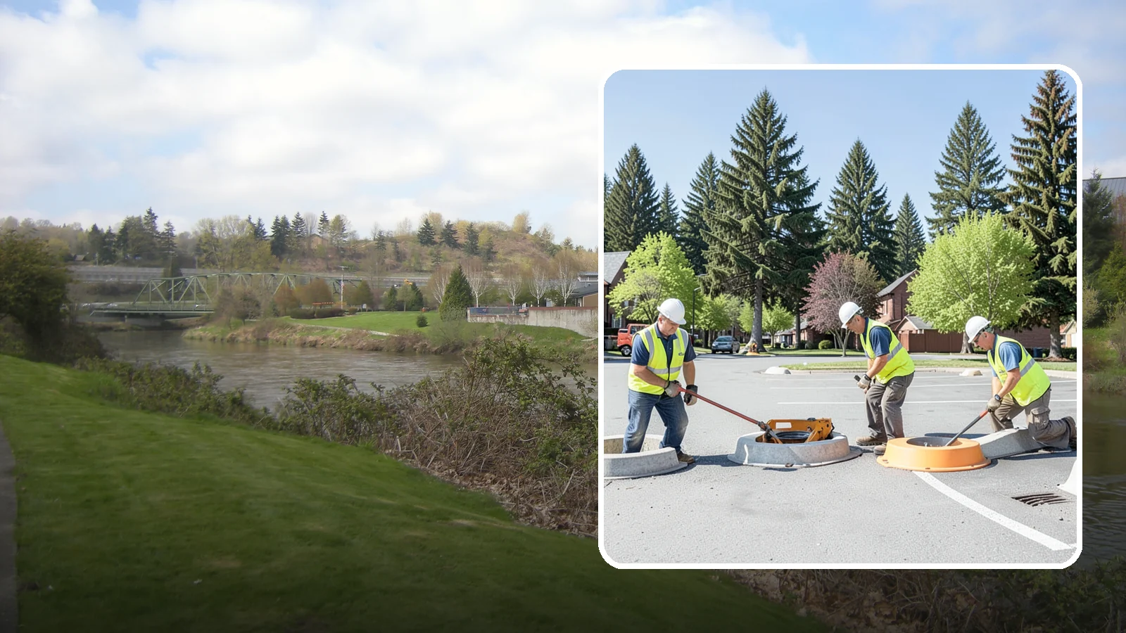 Wheel Stop Installation in Tukwila, King County, WA - Precast and cast-in-place wheel stops that define parking stalls and protect curbs, walls, and landscaping.