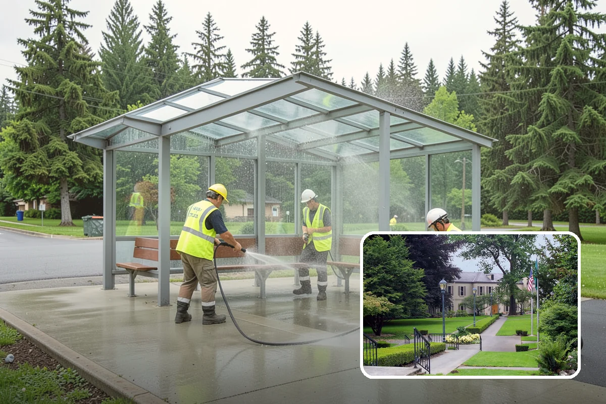 Wheel Stop Installation in Woodinville, King County, WA - Protects curbs, walls, and landscaping from vehicle overhang