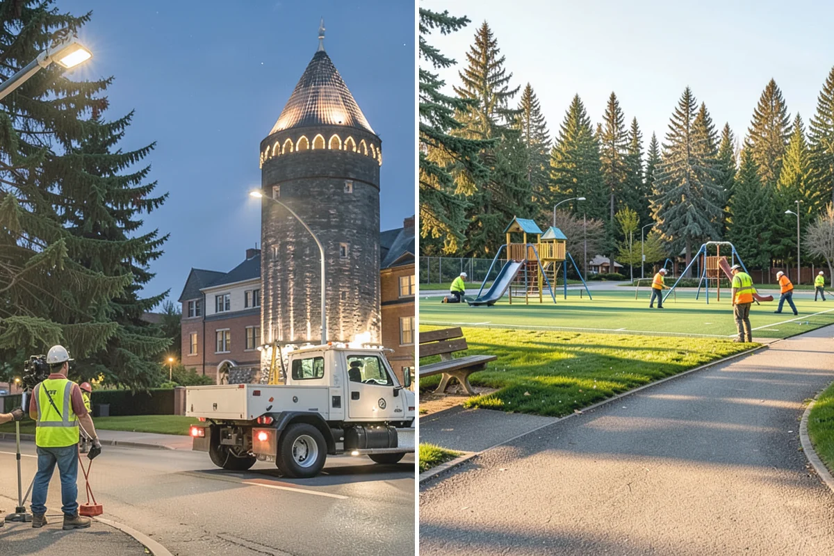 Wheel Stop Installation in Woodinville, King County, WA - Confirm the striping plan and stall layout