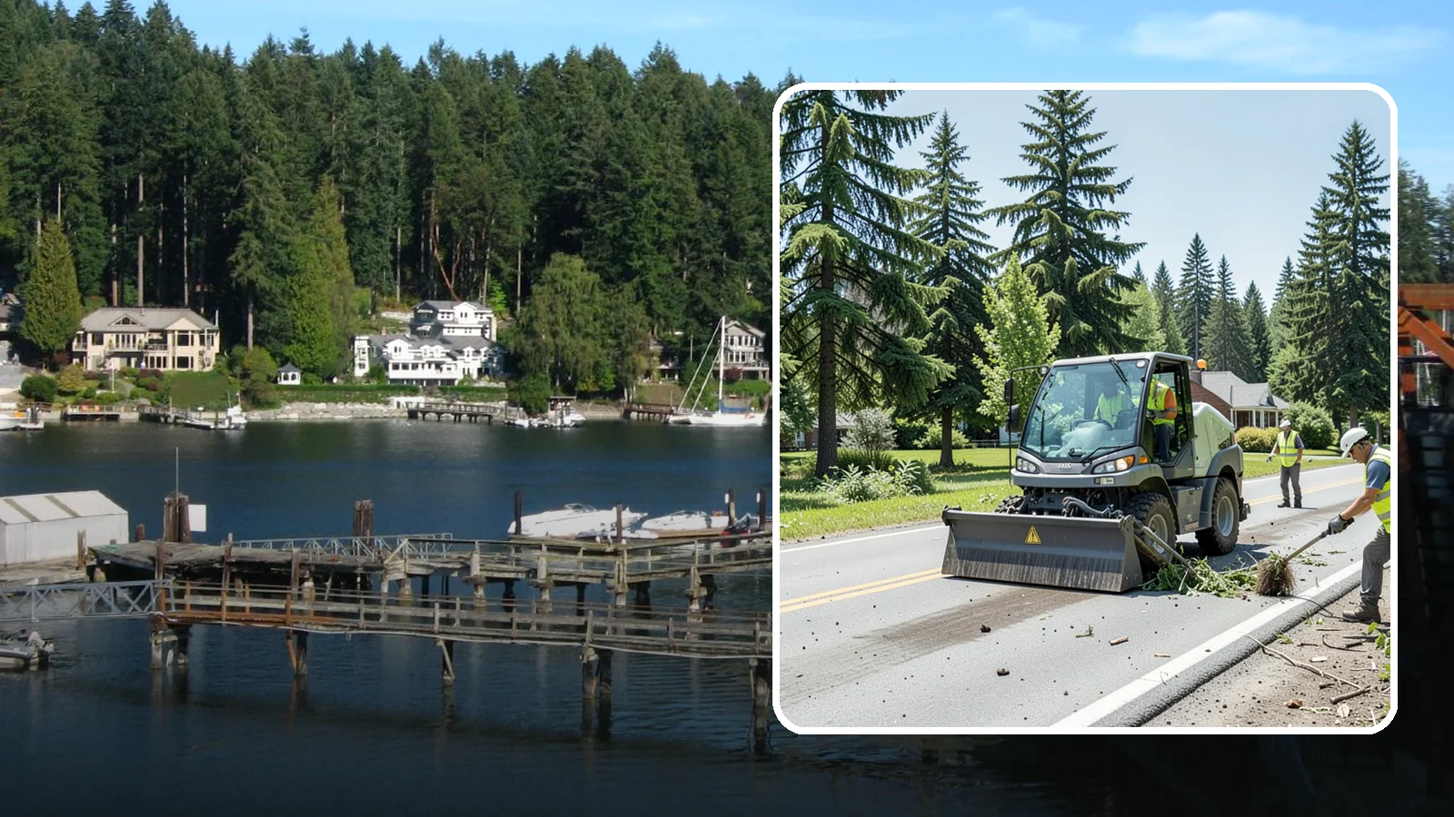 Wind Damage Cleanup in Gig Harbor, Pierce County, WA - Rapid post-windstorm cleanup that restores access to public roads, parks, and facilities across Western Washington jurisdictions.