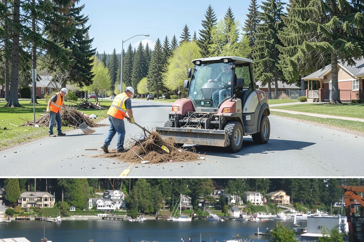 Wind Damage Cleanup in Gig Harbor, Pierce County, WA - Wind events peak from October through March when Pacific frontal systems drive the strongest gusts across Puget Sound lowlands.
